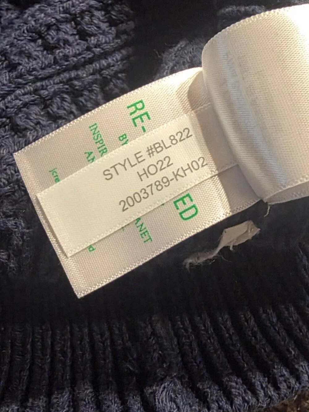 J.Crew Men's Cotton Cable-Knit Crewneck Sweater / Medium / Navy / BL822